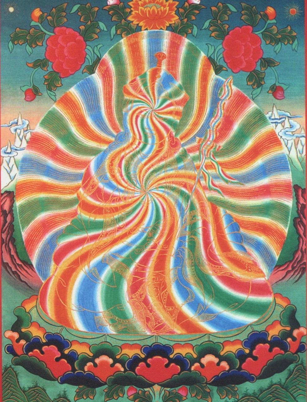 Rainbow mandala thangka